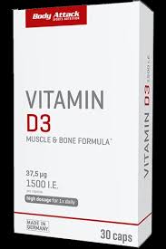 Body Attack Vitamin D3 30 Caps