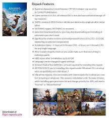 Install the game on you pc, wait for 100% installation. Assassin S Creed Odyssey Deluxe Edition V1 0 6 3 Dlcs Multi15 Fitgirl Repack Selective Download From 23 2 Gb Crackwatch