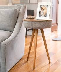 Product Of The Week Smart Table With Built In 360 Bluetooth Speaker Wireless Qi Charger Speaker Table Wood Speakers Smart Table