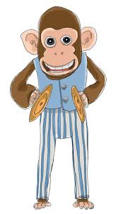 Abe med bækkener legetøj linje kunst Stockillustration af ©gmm2000 #48782545