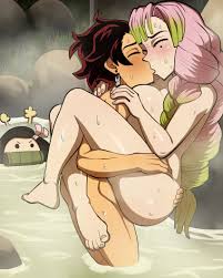 Rule 34 - 1boy 2girls Bathhouse Bathing Big Breasts Braided Hair Breasts  Curvaceous Demon Slayer Dot Eyes Female Kamado Nezuko Kamado Tanjirou  Kanroji Mitsuri Kimetsu No Yaiba Kissing Kissing While Penetrated Leg