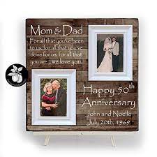 Order anniversary gift for mom and dad from floweraura. Amazon Com 50th Wedding Anniversary Gifts For Parents Personalized Picture Frame 20x20 Handmade