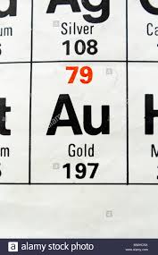 The Element Gold Au As Seen On A Periodic Table Chart As