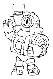 Rico fires a burst of bullets that bounce off walls. Brawl Stars Coloring Pages Coloring Home