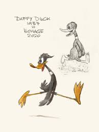 Daffy Duck 1937 Vs Homage 2020 Daffy Duck Tex Avery Drawing Cartoon Characters