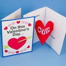 This pop up card is insanely easy to make, just print out the template, grab a sheet of red paper to go along with it, cut glue and you are ready to go (well coloring is included too if you opt for the black and white version). How To Make A Heart Pop Up Card Valentine S Day Crafts Aunt Annie S Crafts
