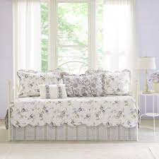 Free delivery & financing available. Ivory Cream 5 Piece Pc Twin Daybed Set Quilted Cotton Cover Bedding Shams Home Home Garden Patterer Bedding