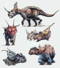 ceratopsians by sharkeytrike on deviantart prehistoric animals paleo art dinosaurs coloriage alphabet bonjour kitty