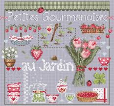 Vintage embroidery patterns are always a good place to find designs that are sweet and charming. Madame La Fee Petites Gourmandises Little Treats Cross Stitch Pattern 123stitch
