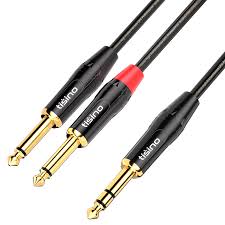 Amazon.com: tisino 1/4 inch TRS Stereo to Dual 1/4 inch TS Mono Insert Cable  Y-Splitter Stereo Breakout Cable Patch Cord - 3.3 feet : Musical Instruments