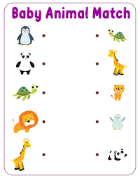 The worksheets help test how well students have memorized some english names of young animals. 5 Best Baby Animals Matching Printables Printablee Com