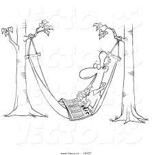 Color pictures, email pictures, and more with these celebrations coloring pages. Vector Of A Cartoon Retired Man Napping In A Hammock With A Newspaper Outlined Coloring Page By Toonaday 18157