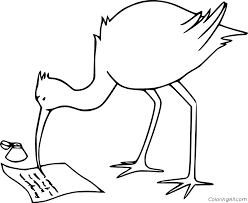 Ibis bird spiral pattern color silhouette animal vector. Ibis Coloring Pages Coloringall