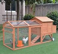 PawHut 96.5" Chicken Coop Wooden Hen House Poultry Cage Pen Portable with  Wheels and Nesting Box, Chicken Cage for Backyard Outdoor, Natural