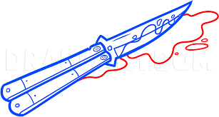 This knife is a survival knife designed as a last resort tool to help you survive in the wilderness despite being a bit bigger than the original first blood knife, the resemblance is quite obvious. How To Draw A Balisong Butterfly Knife Step By Step Drawing Guide By Dawn Dragoart Com