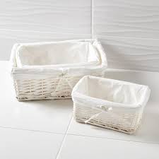 Find a place to put your dirty clothes in your rv, and browse rv laundry baskets & hampers at camping world. Morrisons White Wicker Baskets Morrisons