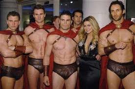 The heroic spartan king leonidas, armed with nothing but leather underwear and a cape, leads a ragtag bunch of 13 spartan misfit warriors to defend their homeland against thousands of invading persian. Spartans Spoof Conquers Rambo At Box Office Reuters
