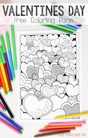 View and print full size. Hearts Valentines Day Coloring Page For Adults Easy Peasy And Fun