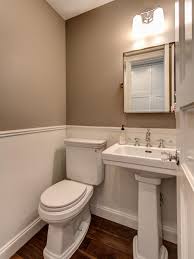Small Traditional Powder Room With Wainscot Small Bathroom Colors Bathroom Color Schemes Bathroom Color