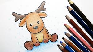 Indeed, for the new year, you need to be in time: How To Draw A Cute Cartoon Reindeer How To Draw Christmas Stuff Youtube