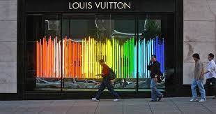 Louis Vuitton Neon Light Window Display Window Display Window Display Retail Shop Window Displays