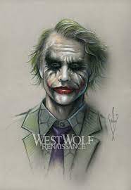Joker Drawing 12 X 18 " - Heath Ledger/Batman/The Dark Knight Rises Artwork  | Ebay