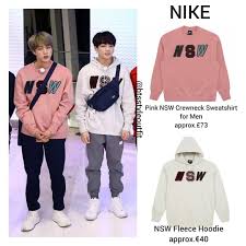 8 162 Lượt Thich 27 Binh Luận Btsstyleoutfit Tren Instagram Kimseokjin Wearing Nike Nike Pink Bts Clothing Bts Inspired Outfits Kpop Fashion Outfits