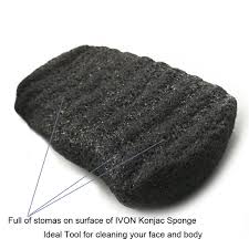 Konjac Sponge Exfoliate Body Bathing Shower With Activated Bamboo Charcoal Natural For Men Women Baby Kids By Iv Baby Skin Care Konjac Sponge Body Exfoliator