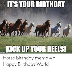 When Your Birthday Coming Up Meme Its Your Birthday Kick Up Your Heels Horse Birthday Meme 4 Happy Birthday World Birthday Mem Happy Birthday Horse Horse Birthday Horse Happy Birthday Image