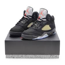 845035-003 Nike Air Jordan 5 Retro OG Black Fire Red Metallic Silver  (Men's) | eBay