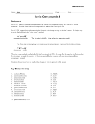 Ionicbonding and writing formulas name chemistry 301. My Extra Help Teacher