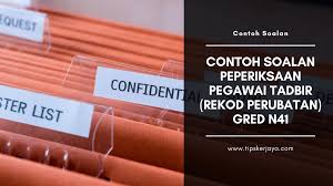 Berikut dikongsikan adalah maklumat tentang temuduga pegawai tadbir n41 (rekod perubatan) termasuk memaparkan contoh soalan dan rujukan lengkap jawatan 3. Contoh Soalan Peperiksaan Pegawai Tadbir Rekod Perubatan Gred N41 Tips Kerjaya