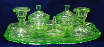 We did not find results for: Vintage 6 Piece Uranium Glass Dressing Table Set 165 00 Ref 7635 Annie S Collectables