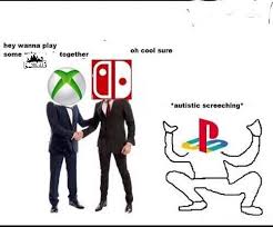 Fortnite Crossplay Situation In One Meme Funny Gaming Memes Funny Memes Funny Relationship Memes