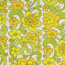 Mid Century Modern Sunshine Original Vintage Wild Yellow Flowers Wallpaper 1970s Hippie Wallpaper Bedroom Wall Collage Picture Collage Wall