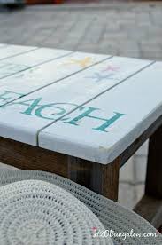 That means if you make a purchase through these links, i may receive a small commission at no extra cost to you! Diy Beachy Starfish Stenciled Bench H2obungalow