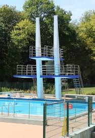 Le Creusot 71 Saone Et Loire France Piscine Du Parc Fosse A Plongeon Et Plongeoirs Photo Prise Et Aimablement Trans Le Creusot France Piscine Piscine