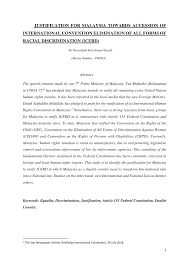 Singapore video as example 4. Pdf Justification For Malaysia Towards Accession Of International Convention Elimination Of All Forms Of Racial Discrimination Icerd