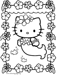 Hello kitty is a character name designed by sanrio company originating from japan. Hello Kitty Hello Kitty Dressed As A Mermaid Coloring Page Hello Kitty Coloring Kitty Coloring Hello Kitty Colouring Pages