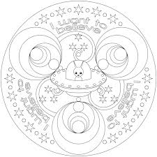 Alien Mandala Coloring Page Mandala Coloring Pages Mandala Coloring Coloring Books