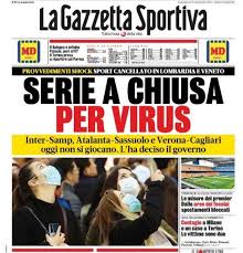Most news media exists online these days, which is a shame. Coronavirus Inter Milan V Sampdoria Among Serie A Games Postponed Bbc Sport