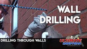 I have attempted to run some ethernet cable from my basement to my 1st and second floors, but i am having zero can anyone help explain in detail, preferably with links to lowe's or amazon products i may require, for how to properly drill through the exterior into. Drilling Through Walls Youtube
