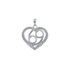 Sterl mini cancer pdt 16in. Cancer Zodiac Pendant Necklace In Sterling Silver Takar Jewelry