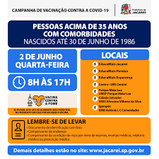 Feed rss das notícias facebook instagram youtube flickr twitter. Pessoas Acima De 35 Anos Com Comorbidades Podem Se Vacinar Na Quarta Feira 2 Em Jacarei Prefeitura Municipal De Jacarei