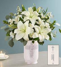 Check spelling or type a new query. White Lily Bouquet For Sympathy From 1 800 Flowers Com