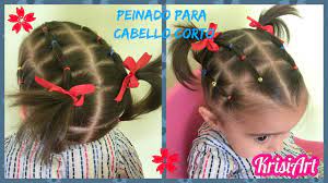 Con un 'half top knot' o moño en la mitad superior de la cabeza tendrás el perfecto look para todo. Peinados Para Ninas Bebes Con Cabello Corto Peinado Con Ligas Youtube