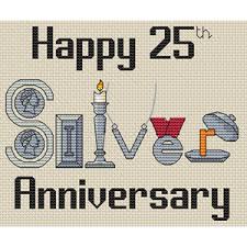Maybe you would like to learn more about one of these? 25th Silver Anniversary Cross Stitch Design Kit Or Chart Ebay