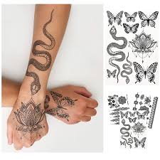 Mandala tattoos, mandala tattoo designs, mandala tattoo ideas, for men, for women, for girls, for mandala tattoos also have some spiritual significance meaning. Amazon Com Temporary Instant Tattoos 3 Sheets Snake Lotus Big Butterfly Mandala Medallion Henna Small Butterflies Tattoo For Festival Party Sexy Adult Women Sleeve Words Beauty