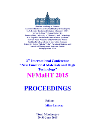 как привести дела в порядок скачать полную версию бесплатно Pdf 3rd International Conference New Functional Materials And High Technology Nfmaht 2015 Mitar Lutovac Dragoljub Mirjanic Sonja Stefanov Dragana Todorovic Jelena Matijasevic Vinko Peric Violeta Mihajlovic Tomislav Pavlovic1 Esmira