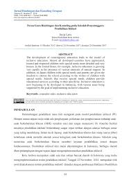 Dalam pengembangan kurikulum, guru dapat melaksanakan beberapa kegiatan, yaitu: Pdf Peran Guru Bimbingan Dan Konseling Pada Sekolah Penyelenggara Pendidikan Inklusi